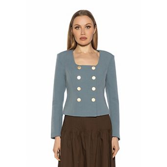 Women's ALEXIA ADMOR Aria Scoop Neck Retro Blazer