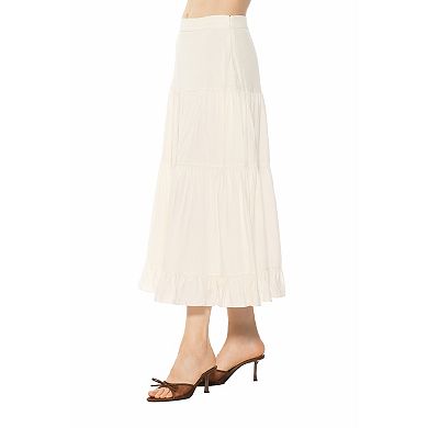 Women's ALEXIA ADMOR Amelie Ruffle Tiered Cotton Skirt