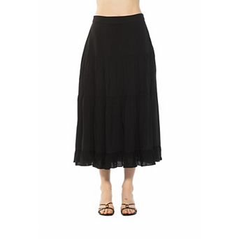 Women's ALEXIA ADMOR Amelie Ruffle Tiered Cotton Skirt