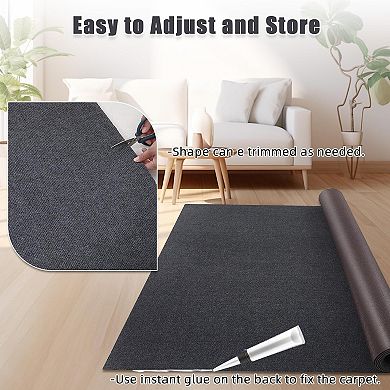 Marine Carpet Roll, Waterproof Polyester Boat Carpet with Non Slip Rubber Backing for Outdoor Use