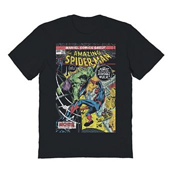 Men's Marvel Comics Hulk Punch Spider-Man Graphic Tee