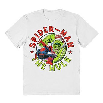 Men's Marvel Comics Hulk Smash Spider-Man Graphic Tee