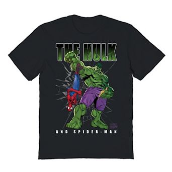 Men's Marvel Comics Hulk & Spider-Man & Pizza Graphic Tee