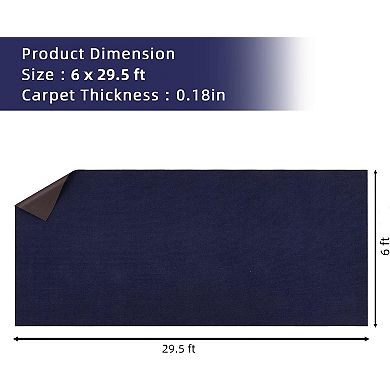 Marine Carpet Roll, Waterproof Polyester Boat Carpet with Non Slip Rubber Backing for Indoor Outdoor
