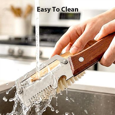 1PCS Premium Vegetable Peeler with Wooden Handle and Bottle Opener