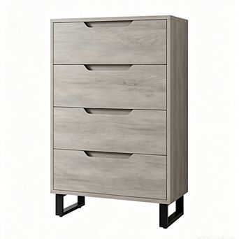 4 Dresser for Bedroom 41inch Tall Dresser Freestanding Vertical Drawer Cabinet With Storage Wooden
