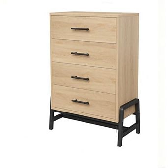 4 Dresser for Bedroom 38 in Tall Dresser Tall Drawer With Storage Freestanding Wooden Closet Storage