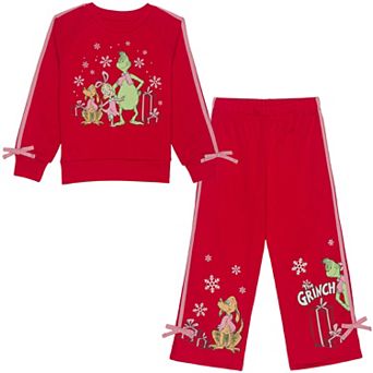 Girls 4-12 The Merry Grinchmas 2 pc Sweatshirt & Pant Set