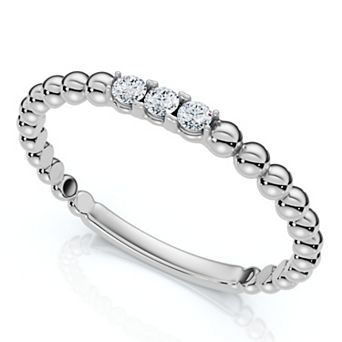 EX3 Diamond 14k Gold 1 1/10 Carat T.W. Lab-Created Diamond Round Prong Set Anniversary Ring