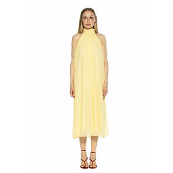 Women's ALEXIA ADMOR Suri Mockneck Halter Midi Flowy Dress