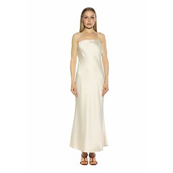 Women's ALEXIA ADMOR Slo Silky Maxi Dress With Draped Back