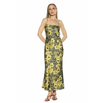 Women's ALEXIA ADMOR Slo Silky Maxi Dress With Draped Back