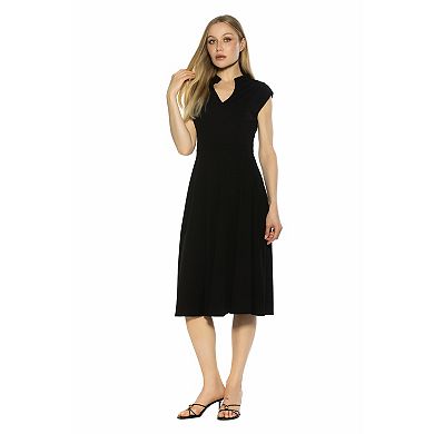 Women's ALEXIA ADMOR Yara U Neck Fit & Flare Midi Dress