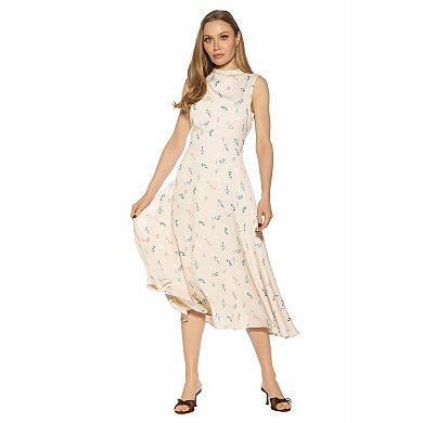 Women's ALEXIA ADMOR Opal Draped Fit And Flare Dress