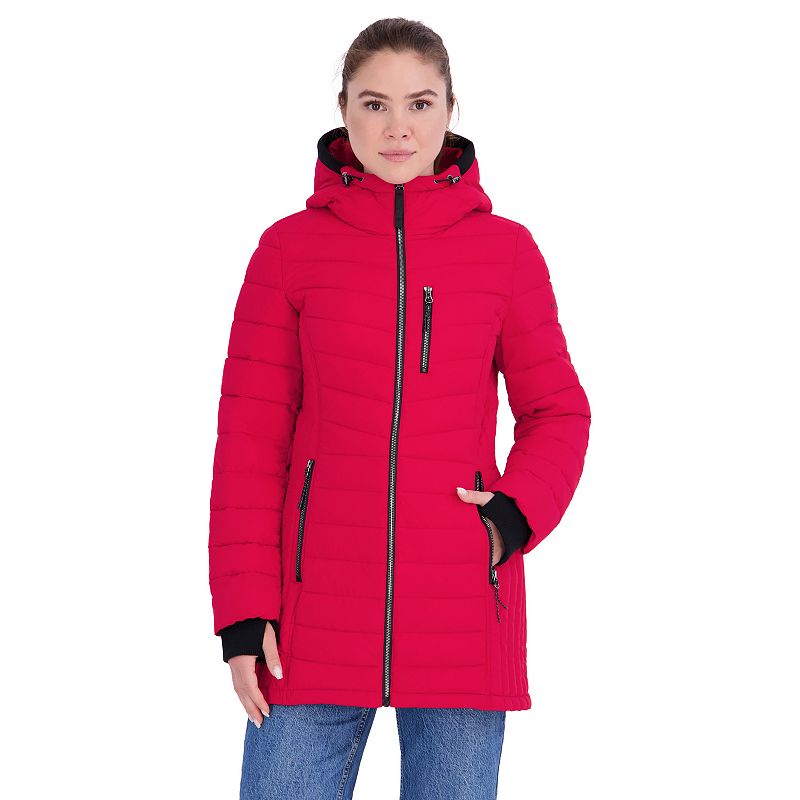 Women's Nautica Stretch Puffer Coat,