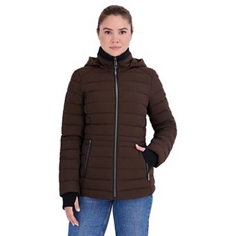 Women's Nautica Waist-Length Stretch Puffer Jacket