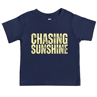 Chasing Sunshine Block Distressed - Toddler Short Sleeve Graphic T-Shirt