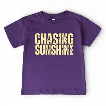 Chasing Sunshine Block Distressed - Toddler Short Sleeve Graphic T-Shirt