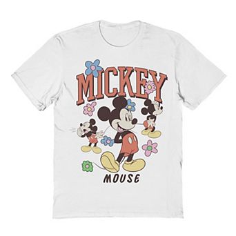 Men's Disney's Mickey Mouse Flower Graphic Tee
