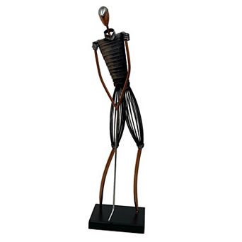Metal Figurine Man Playing Golf