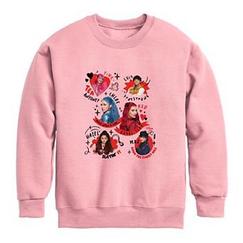 Girls 7-16 Disney's Descendants 5 Character Collage Crew Fleece Sweatshirt