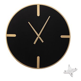 Clockswise 32" Modern Minimalist Crafted Wall Clock Structured Metal Frame Circular Design