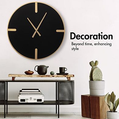 Clockswise 32" Modern Minimalist Crafted Wall Clock Structured Metal Frame Circular Design