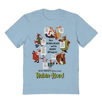 Men's Disney's Robin Hood Textbook Who Is Who Graphic Tee