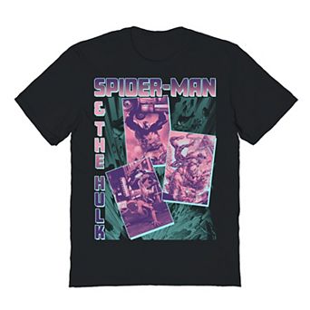 Men's Marvel Comics Spider-Man & The Hulk Battle Of Red And Green Graphic Tee
