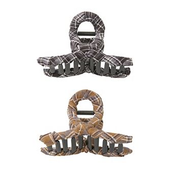 SO® 2-Pack Fabric Wrapped Claw Clips