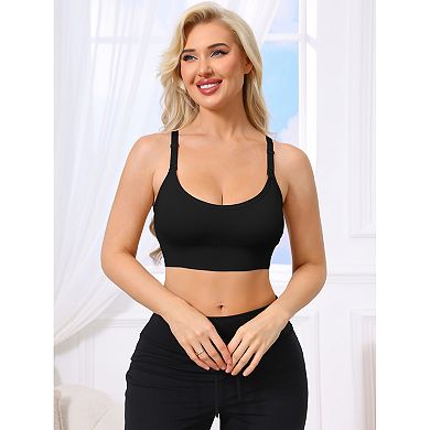 3 Packs Women's Nursing Bras Wireless Push Up Bralettes Full Coverage Bra Adjustable Straps