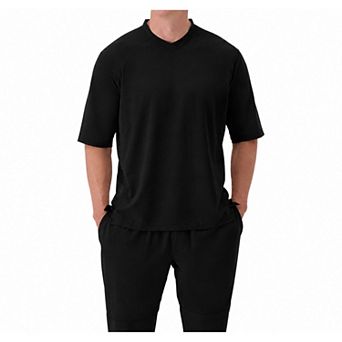 Men's Heat Holders Ultra Soft V-Neck Short Sleeve Pajama Top