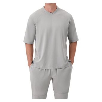Men's Heat Holders Ultra Soft V-Neck Short Sleeve Pajama Top