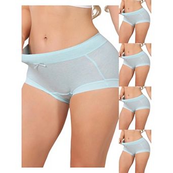5 Packs Women's High Waisted Cotton Underwear Seamless Full Coverage Classic Briefs