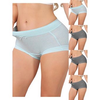 5 Packs Women's High Waisted Cotton Underwear Seamless Full Coverage Classic Briefs