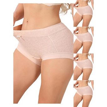 5 Packs Women's High Waisted Cotton Underwear Seamless Full Coverage Classic Briefs