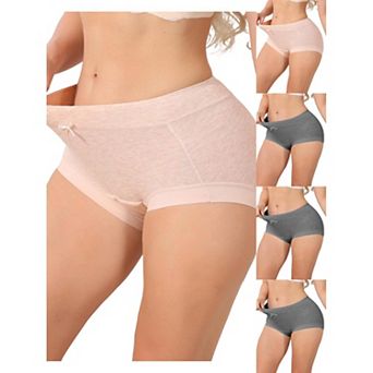 5 Packs Women's High Waisted Cotton Underwear Seamless Full Coverage Classic Briefs