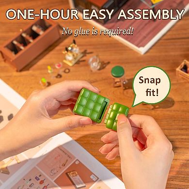 Rolife Leisurely Cheers Bar DIY Miniature Plastic House Building Set with LED