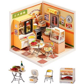 Rolife Super Creator Series, DIY Mini Night Out Food Stall Dollhouse House Kit