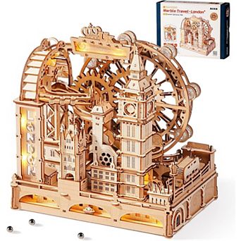 ROKR 3D Wooden Puzzles for Adults,Marble Travel London,431 pc 3D Puzzles Model Kit