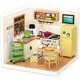 Rolife Happy Meals Kitchen DIY Miniature Plastic House Building Set