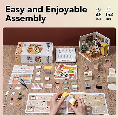 Rolife Happy Meals Kitchen DIY Miniature Plastic House Building Set
