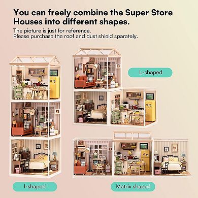 Rolife Happy Meals Kitchen DIY Miniature Plastic House Building Set