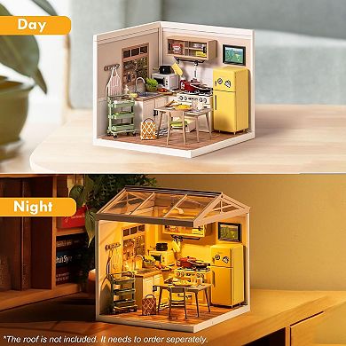 Rolife Happy Meals Kitchen DIY Miniature Plastic House Building Set