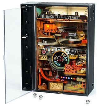 ROKR 3D Puzzle for Adults, Electric Marble Run Model Kits, Parallel World Hip-hop Street
