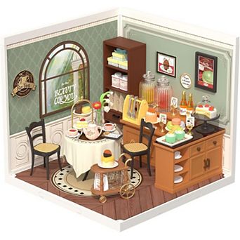 Rolife Sweet Sips Tea DIY Miniature Plastic House Building Set Toys Playset with LED