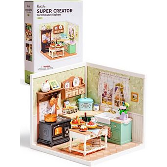 Rolife Farmhouse Kitchen Super Creator Kits, DIY Plastic Model Building Kit