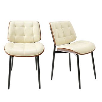 Unikome Modern Dining Chair Upholstered Tufted Seat Mid-Century Kitchen & Accent Chair