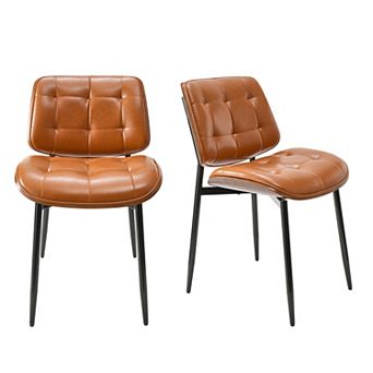 Unikome Modern Dining Chair Upholstered Tufted Seat Mid-Century Kitchen & Accent Chair