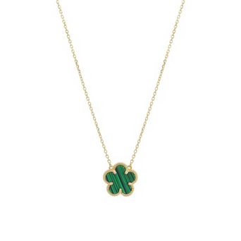 Malachite Single Spring Flower Necklace